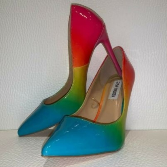 rainbow steve madden pumps